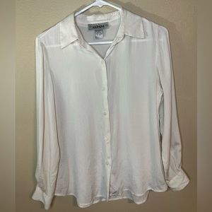100% Silk Alfani Button Blouse